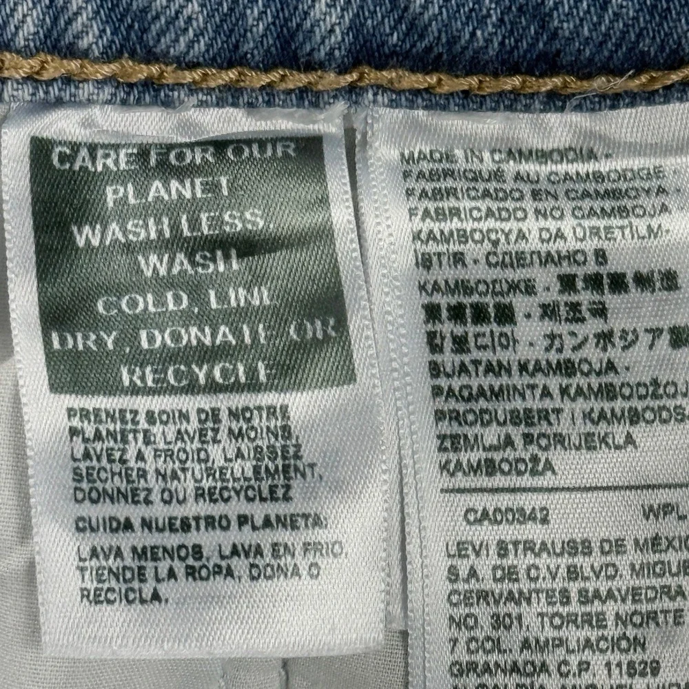 Levi's Premium Wedgie Straight Leg Jeans 28x27 In Middle Man Wash
